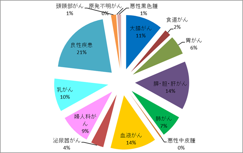 平成29年度　外来化学療法室利用件数（疾患別）