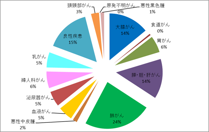 令和２年度　外来化学療法室利用件数（疾患別）